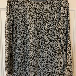 Leopard Print Long Sleeve Top